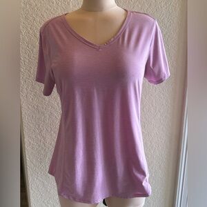 Duluth Trading Co Armachillo lilac V-Neck Short Sleeve Tee